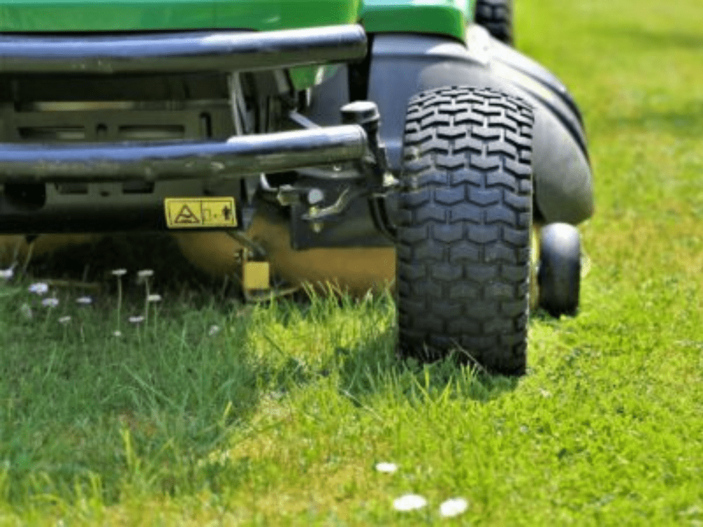 New tires offer enhanced traction on slopes, ensuring a safer and smoother mowing experience