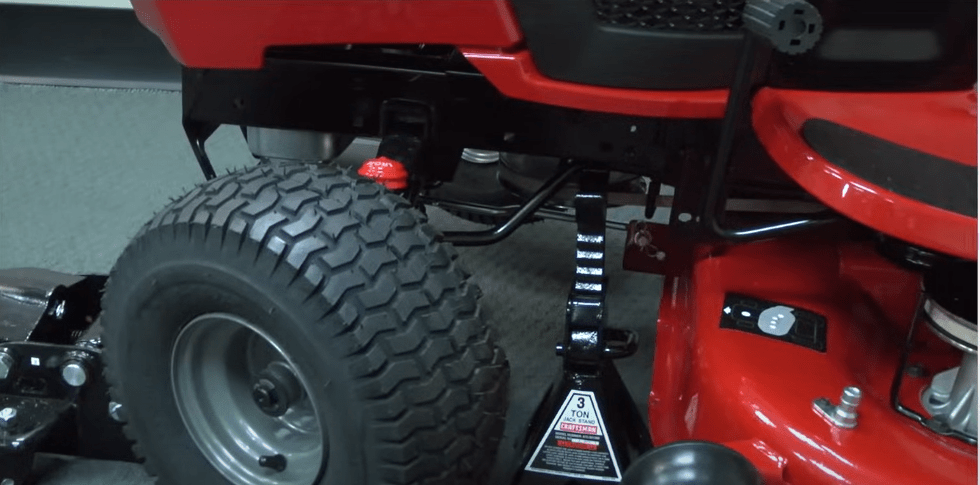 Safely lower the mower