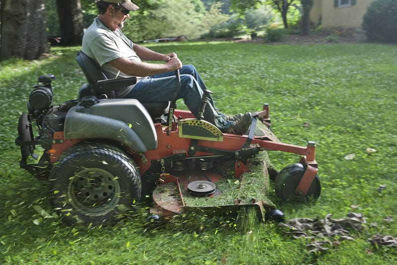 Slow down around obstacles for precise, safe mowing with a zero turn mower